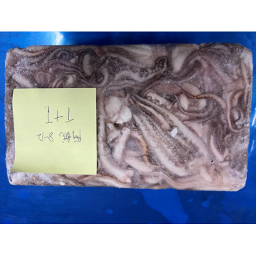 Tubos de calamares congelados y tentáculos illex argentinus